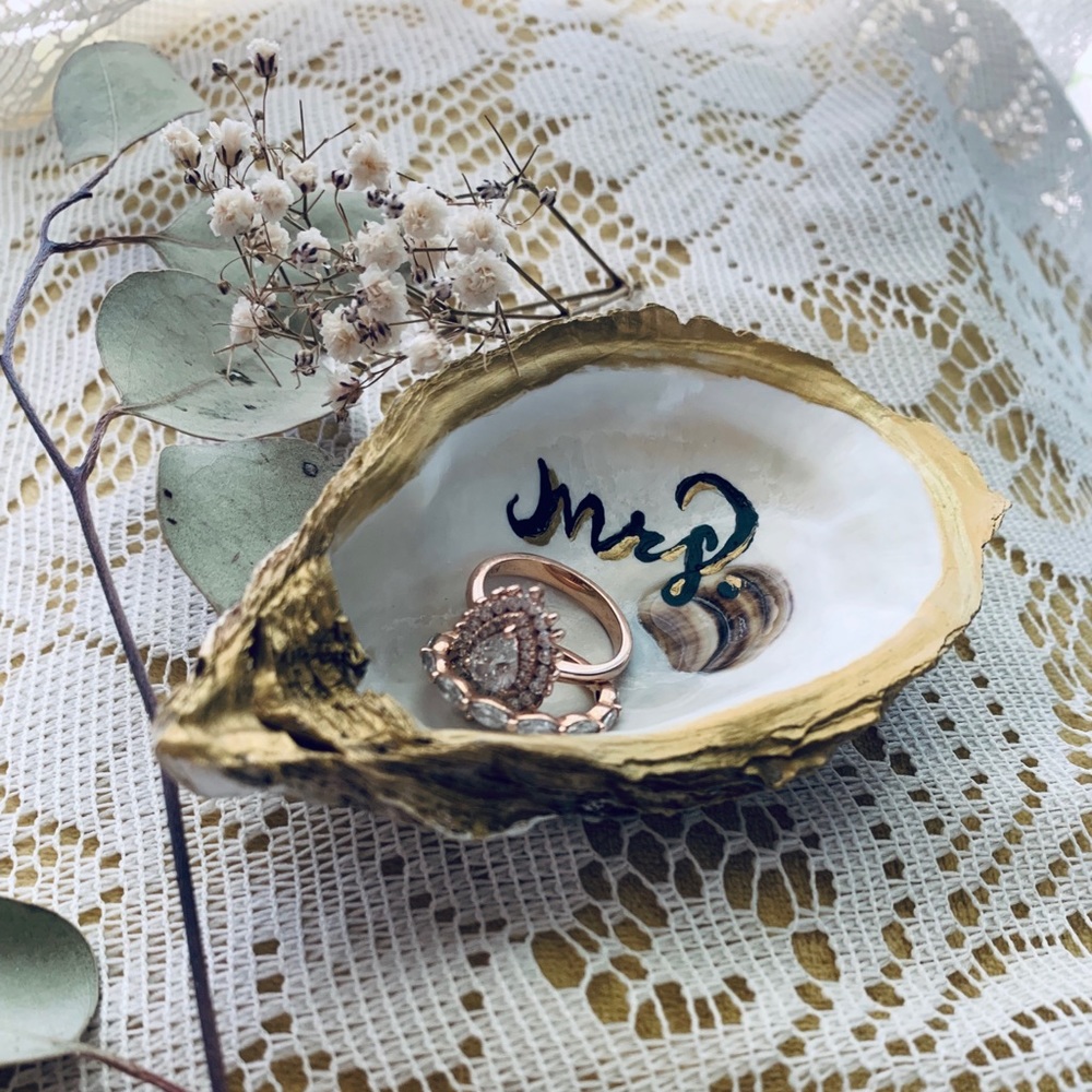 Custom Oyster Shell Ring Holder